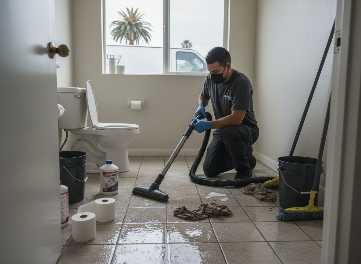 Toilet Overflow Cleanup in Harbor City, CA