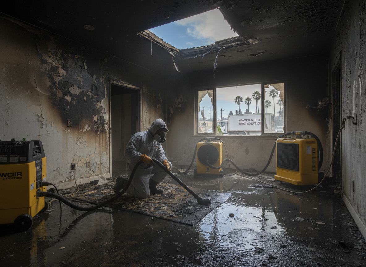 Water Damage Remediation After Fire in Harbor City, CA
